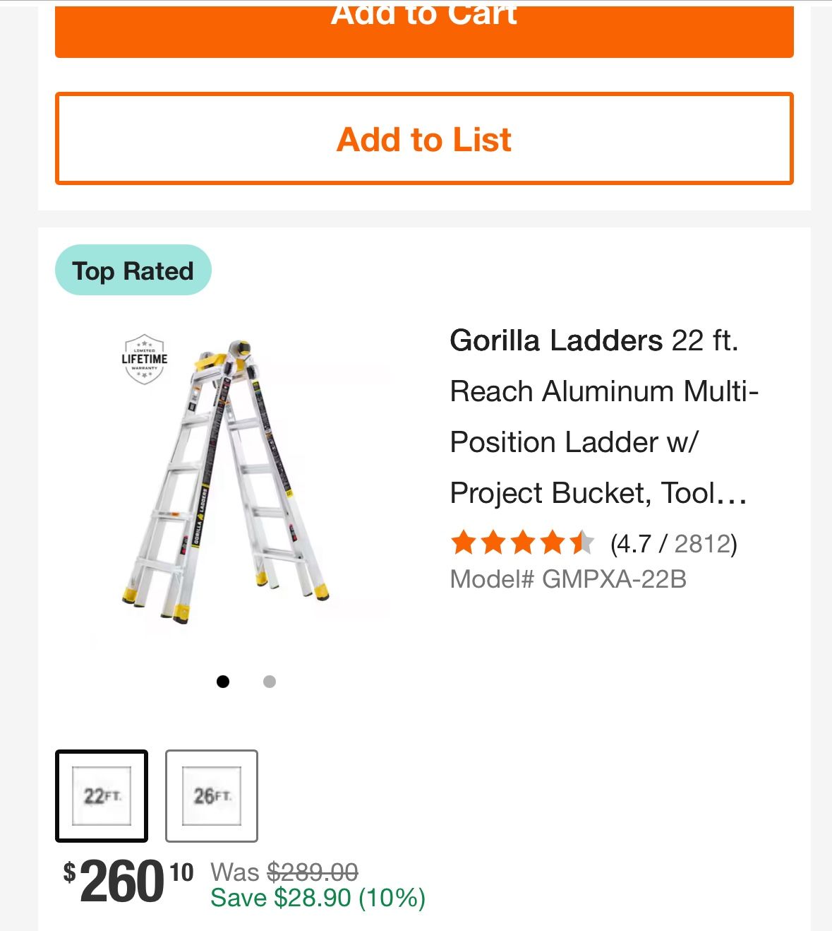 Brand New Gorilla 22 Ft Multi Position Ladder