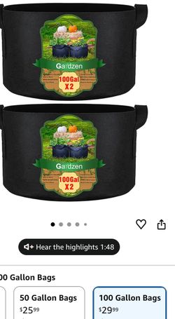 100 gal fabric grow pots (12 total)