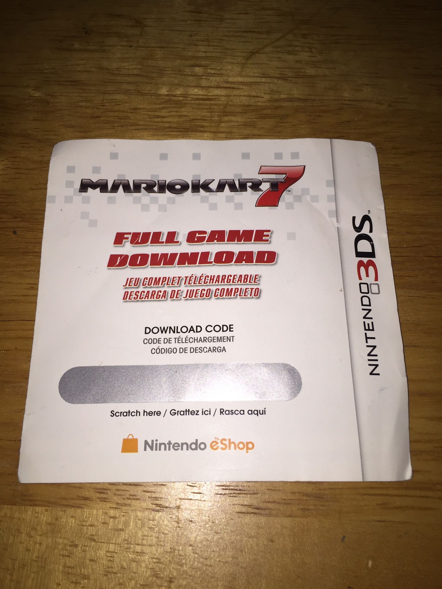 MarioKart 7 - 3DS - Download Code - $20 Cash