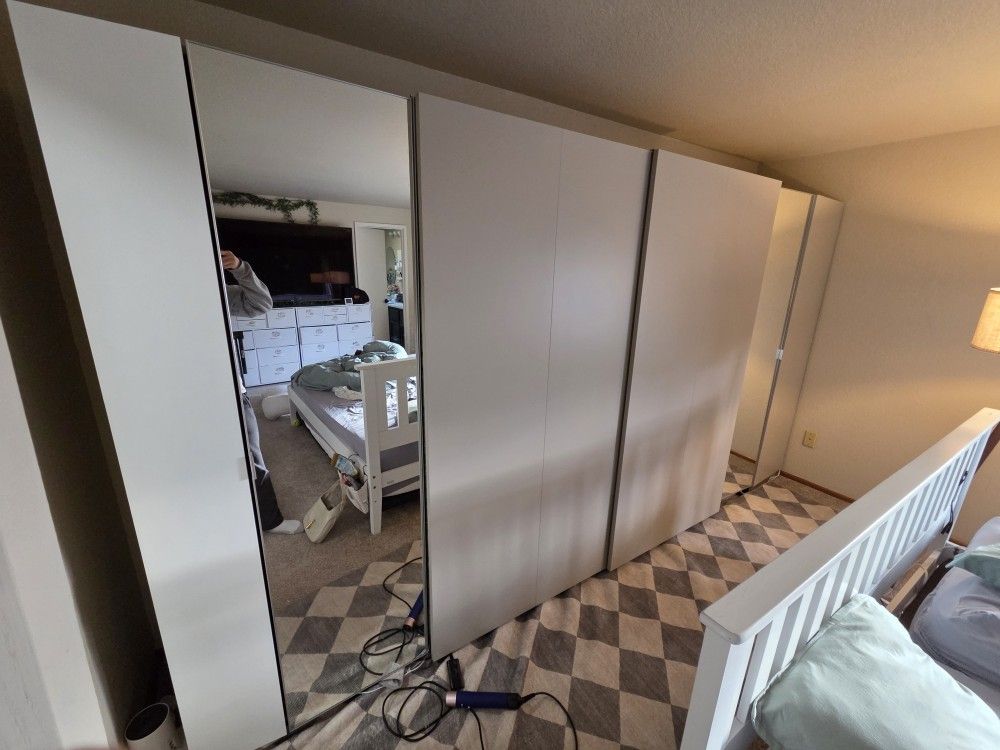 IKEA custom PAX wardrobe (gray beige)