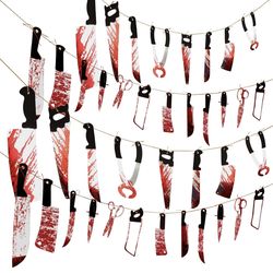 Halloween Bloody Weapon Garland- 4pack