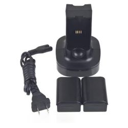 OSTENT Universal Quick Battery Charger and 2 Batteries for Microsoft Xbox 360 Wireless Controller Color Black