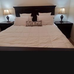 Make Me An Offer.....King Size Bedroom Set With Box And Memory Therapeutic Matress