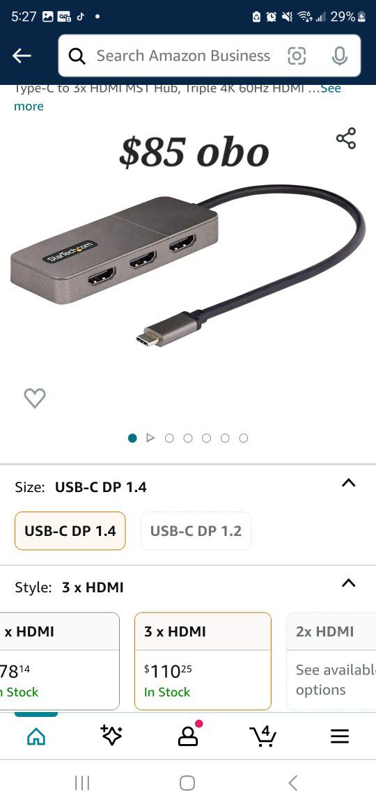 USB-C to HDMI Multistreem Transport Hub