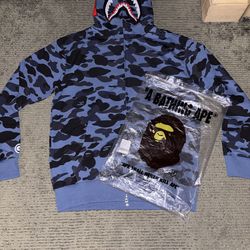 BLUE BAPE HOODIE