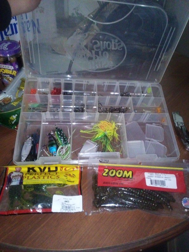 Fully Stocked Fishing Tackle Box