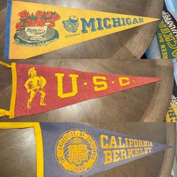 1950’s USC Trojans Berkeley and Michigan Rose Bowl Pennant