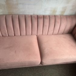 Rose Colored Sofa 