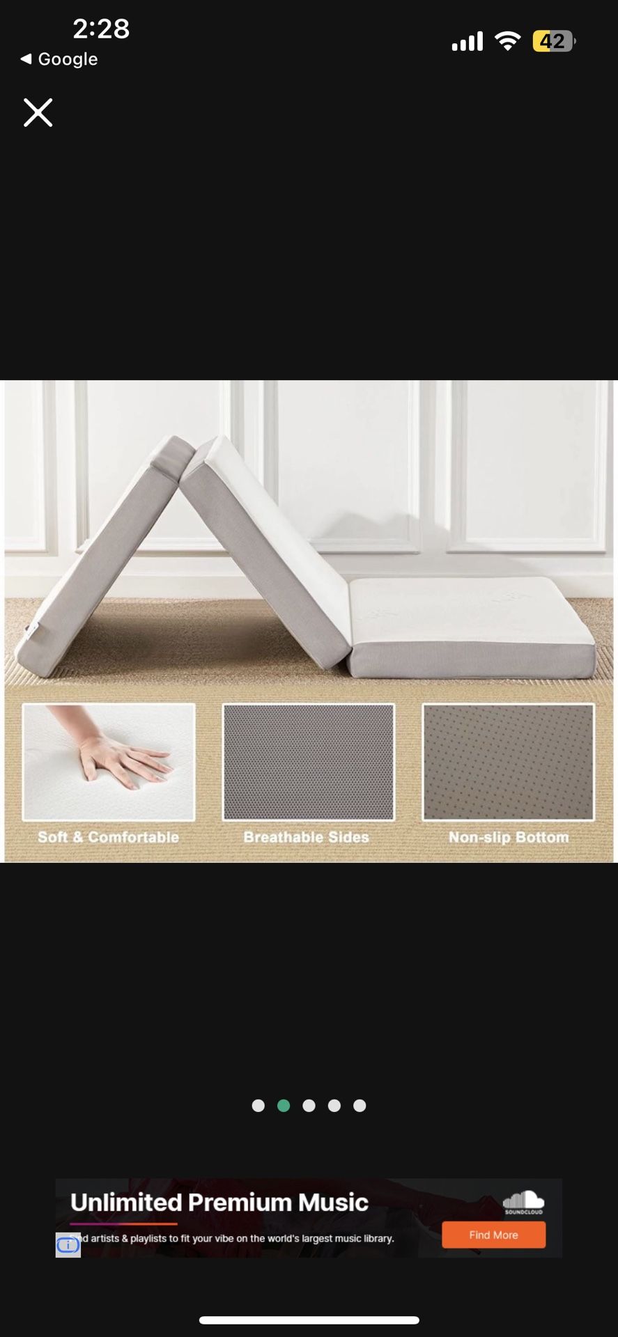 Two Foldable Mattress 