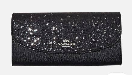 Navy glittery star coach wallet