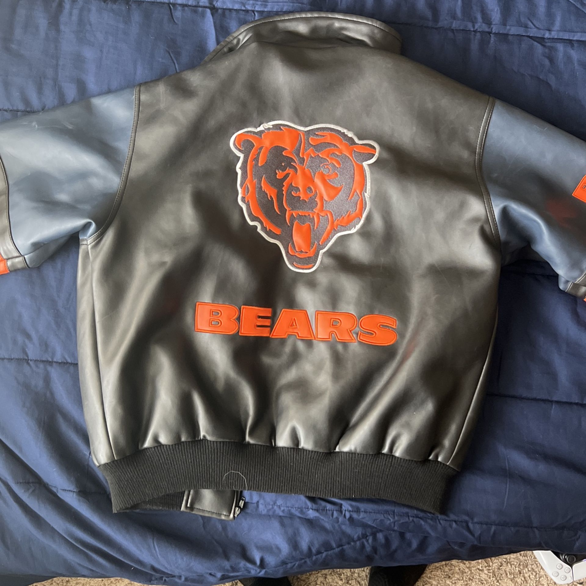 Vintage Leather Chicago Bears Jacket 