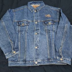 Pampered Chef Denim Embroidered Jacket New Size M