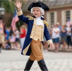Kids Colonial General Halloween Costume Set