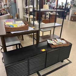 25% OFF! Black fluted front TV Stand NEW & ASSEMBLED