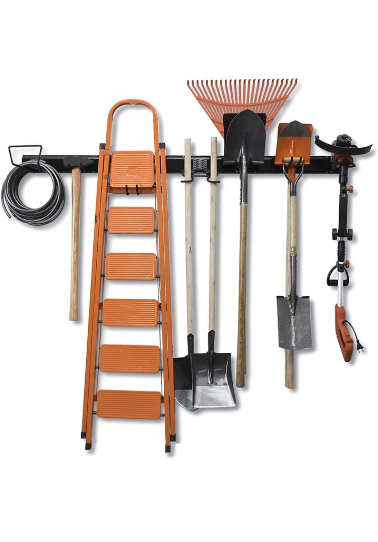 15 PCS Tool Storage Rack, Garage Storage Wall Mount Organizer Garden Tool Heavy Duty Racks