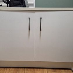38x18x30 White Wood Cabinet 