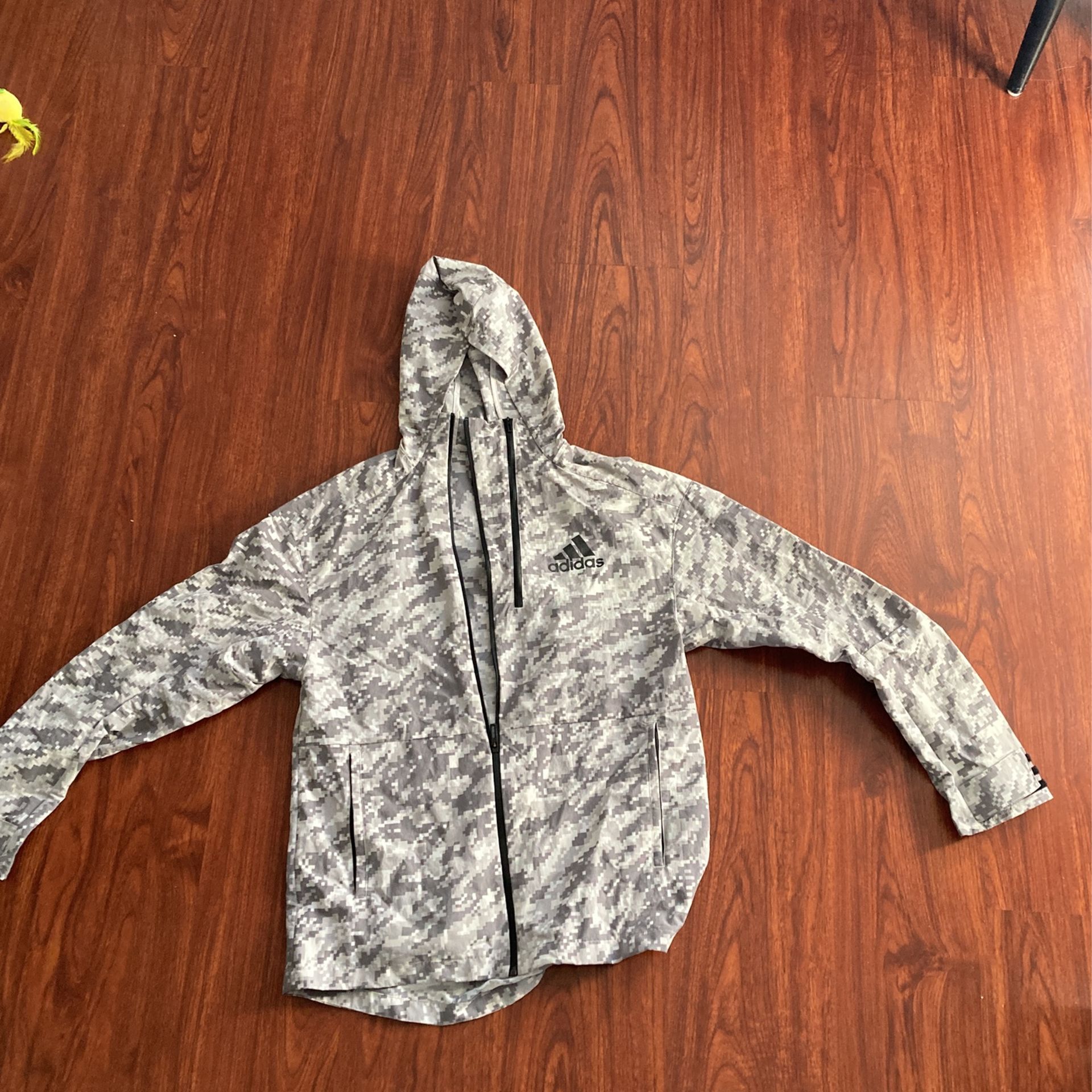 Adidas Windbreaker Snow Camo Mens Small