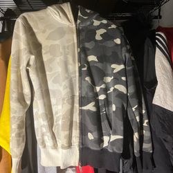 Black And White Bape Hoodie