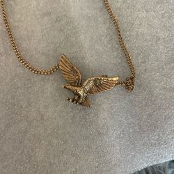 Gold eagle necklace 