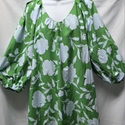 Women's Classic Rose Poplin Long Sleeve Mini Dress - Kate Spade Size XX Small