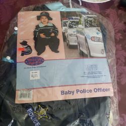 Infant Baby Police Officer Costume Size 9-12 Months