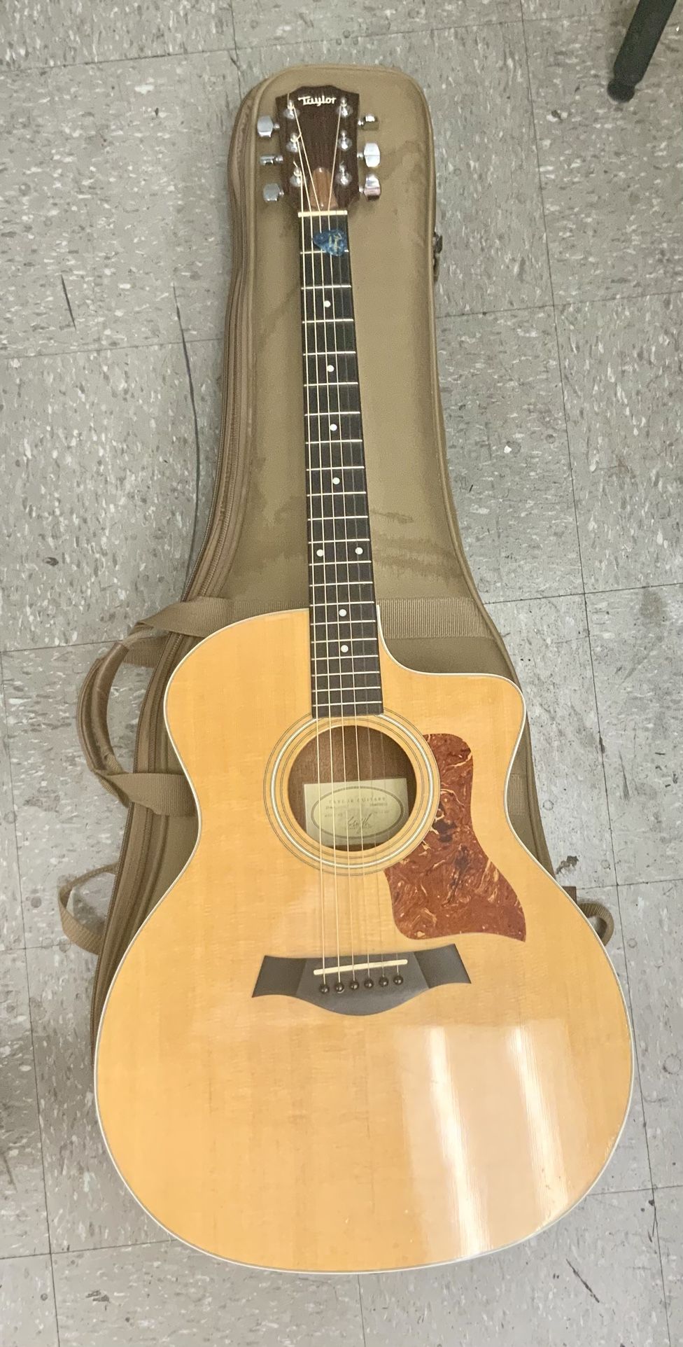 Taylor Guitars 214ce Model Acoustic Hollow Body Guitar Mahogany Brown Color Musical Instrument Music Audio Sound Live Concert Performance