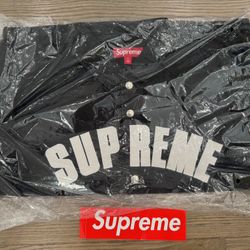 Supreme Arc Denim Old English Coaches Jacket Black Men’s Small SS25~NEW, SEALED