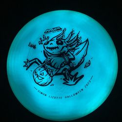 MVP Official Team Series Simon Lizotte Halloween 2023 Total Eclipse Hex Leaping’ Lizottl’ 175g Glow In The Dark Rare Disc Golf