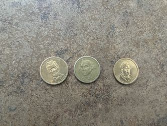 US Presidential Dollar Coins Set of 3