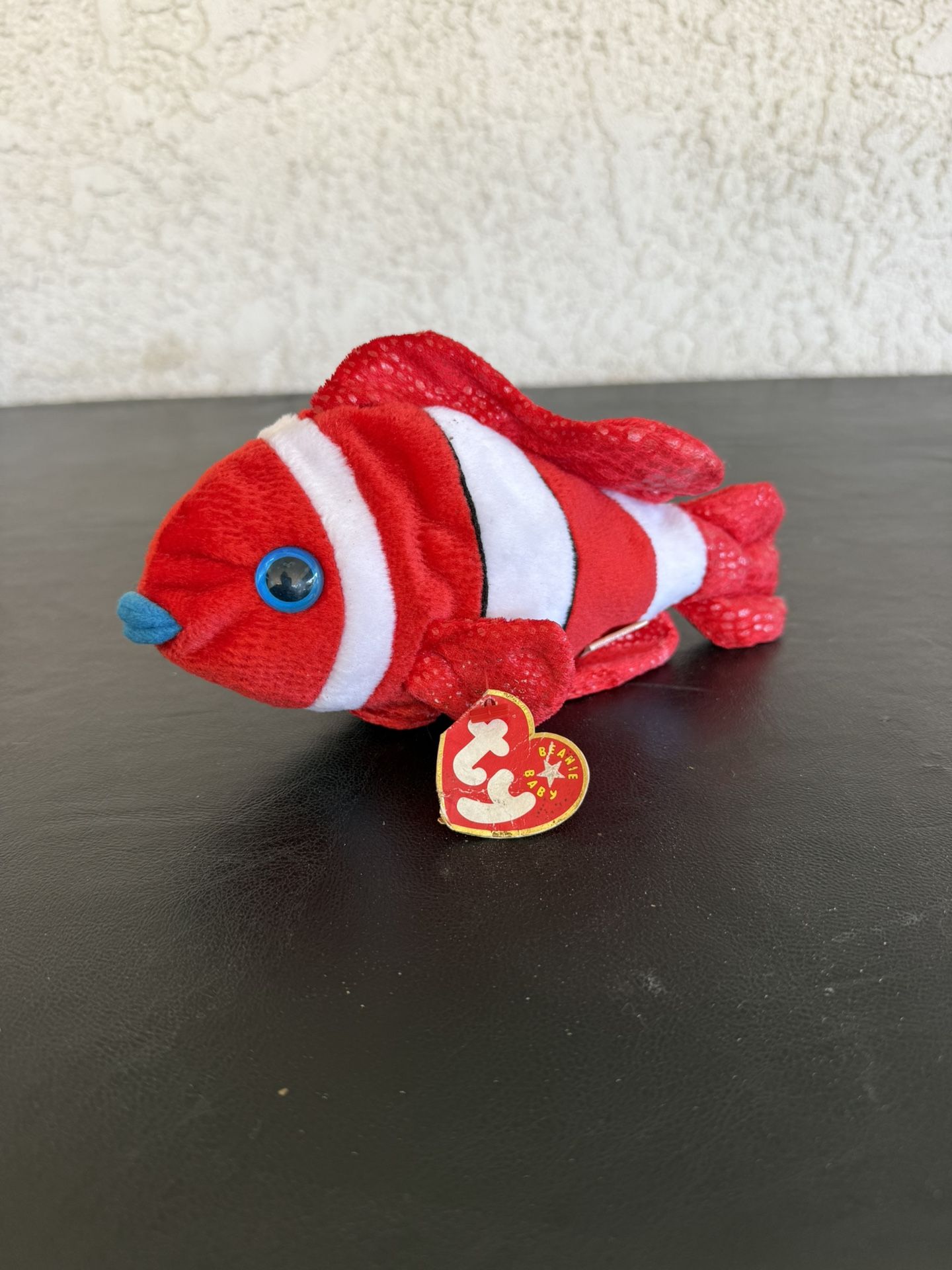 TY Beanie Baby Red Fish Named Jester 