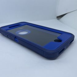 For iPhone 7 / 8 iPhone SE Blue Full Cover Case Protector With Built In Screen Protector 