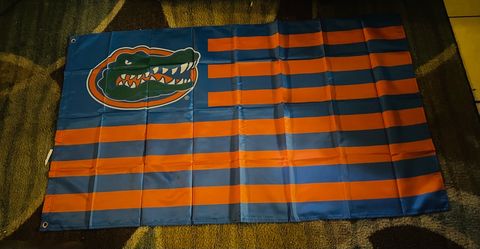Florida Gators Flag Blue Orange Stripes