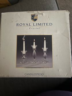 Royal Limited crystal candlesticks