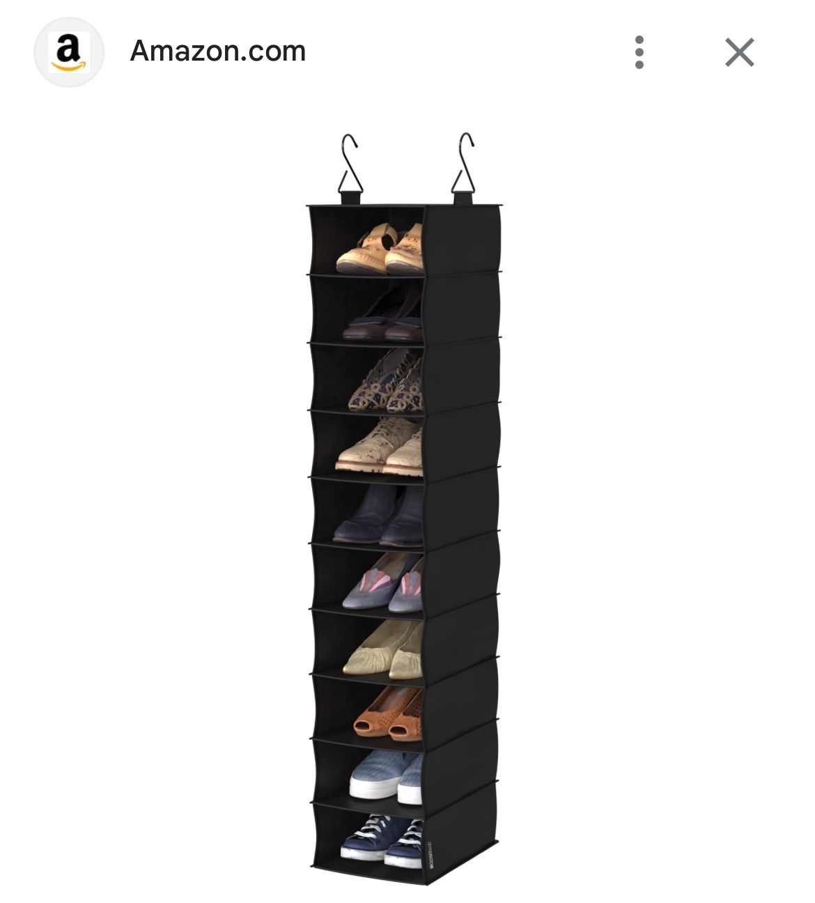 Closet Maid Hanging 10 Tier Shoe Organizer