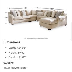 Modern Large Sectional Sofa + 3 Matching Tables (Coffee Table + 2 Side Tables) – Living Room Se