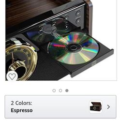 Victrola™ Empire 6-in-1 Bluetooth Record Player with 3-Speed Turntable in Espresso
