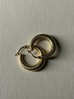 Hoops earrings gold over S925