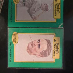 Walter Johnson And Roger Hornsby 1987 Baseball All Time Greats Baseball Card