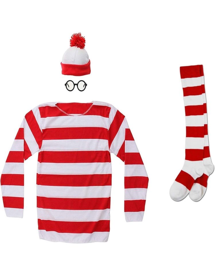 Where’s Waldo Womens Shirt w/Hat, Glasses, and Socks XXXL *BRAND NEW*