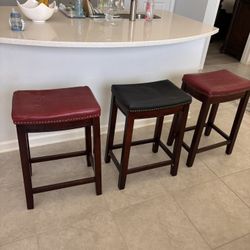 Three Bar Stools 12x17x26 Inch