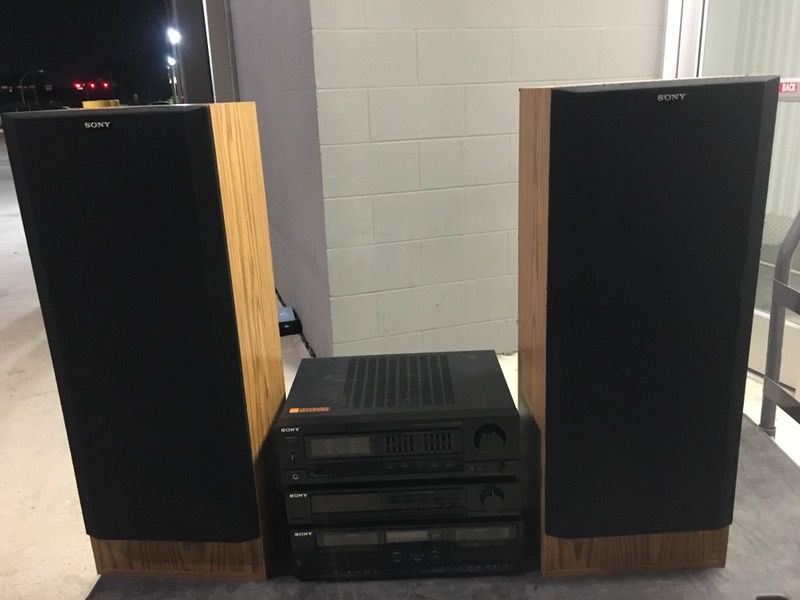 Sony Stereo System Sony TA-AX301 Receiver 100 Watts per channel Speakers are SSU307 cassettes deck and tuners st-301 and tc-w301