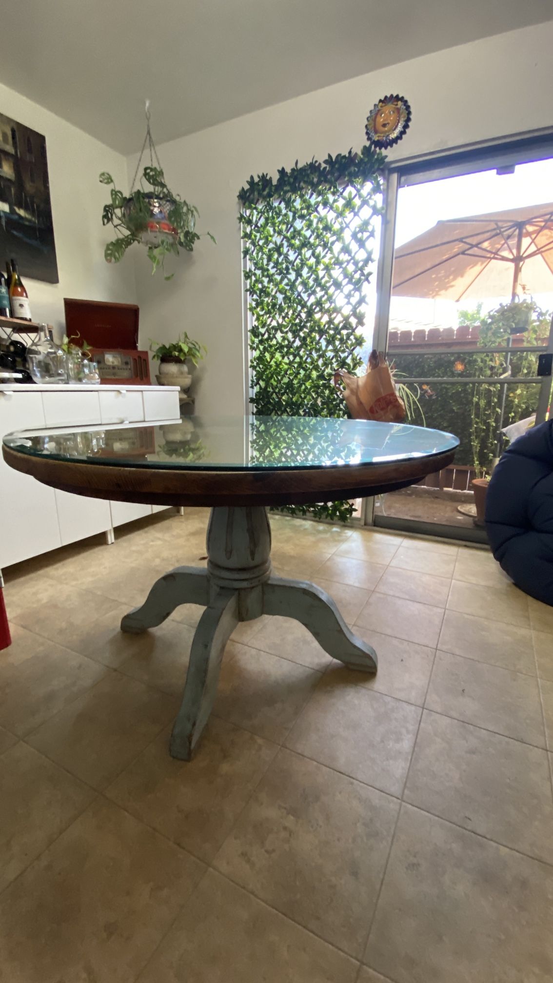 Round Dinning Table Glass Top