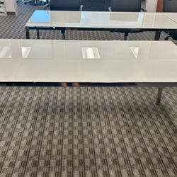 Four Modern Glass Tables - Conference, Desk, Dining - Great Condition
