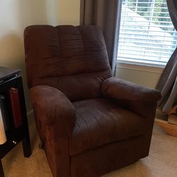 Rocking chair  (brown cloth material)