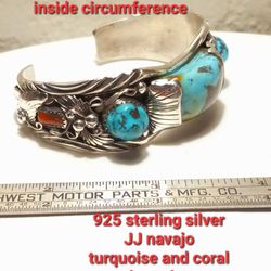 $200! Awesome 925 Sterling Silver JJ Navajo Bracelet 