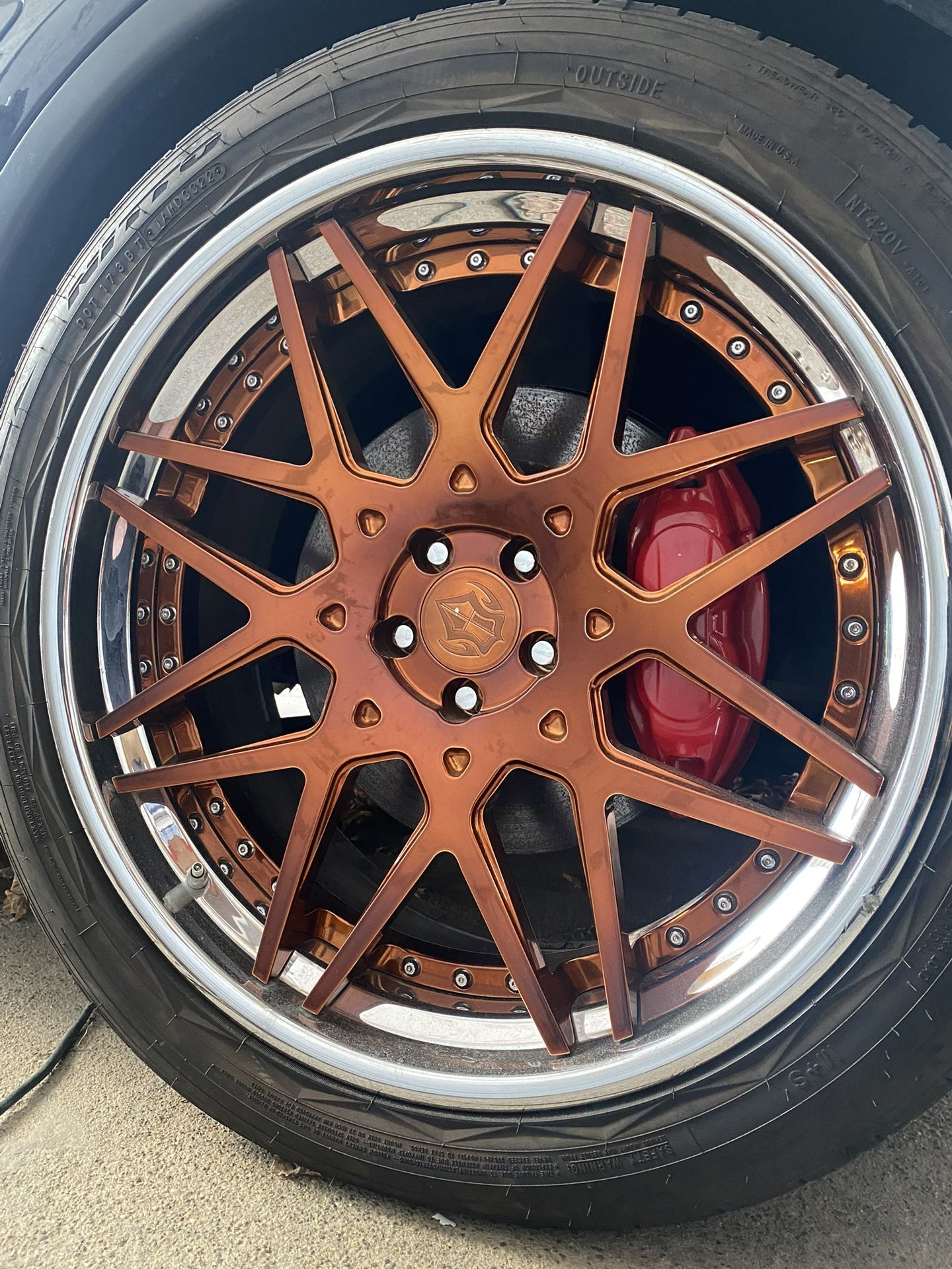 22” Vip Modular 3 Piece Copper Forged Wheels