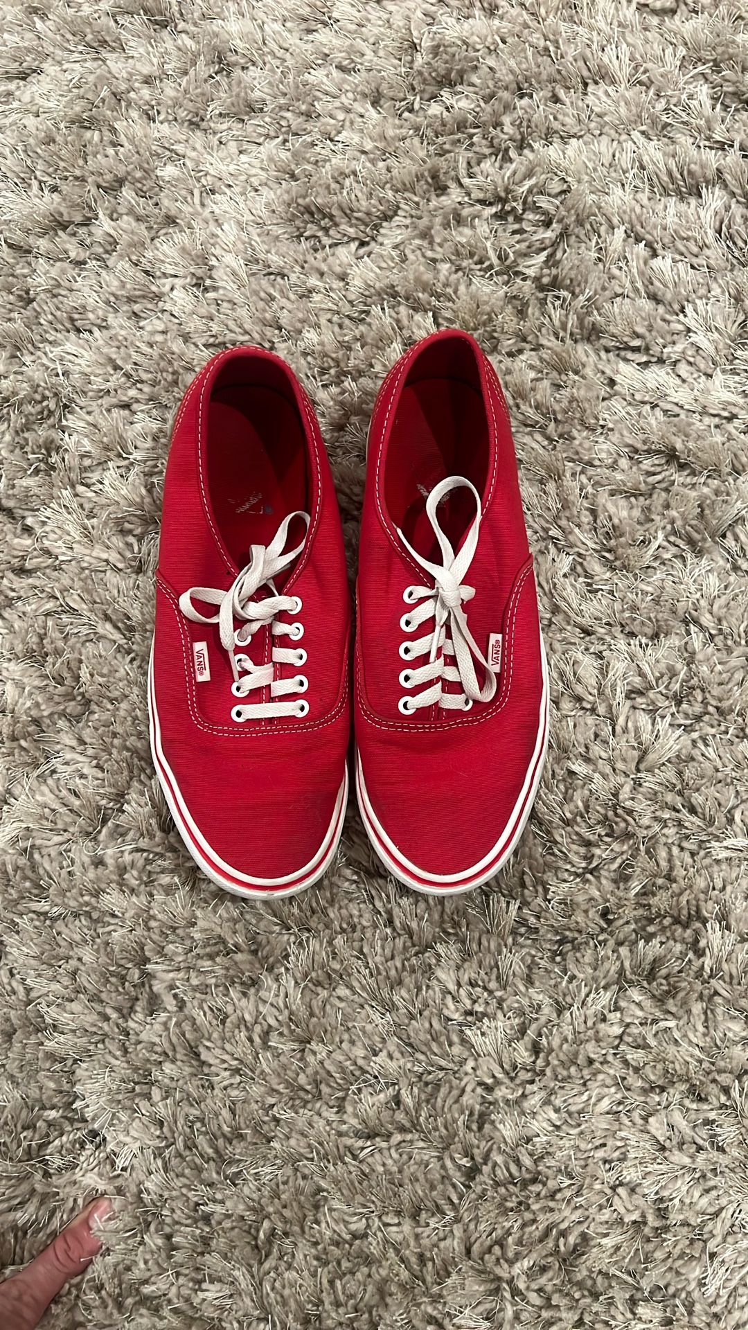 Red And White Vans Men’s Size 11.5