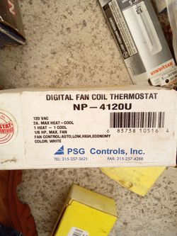 PSG Controls, Inc. Digital Fan Coil Thermostat (Model NP-4120U).