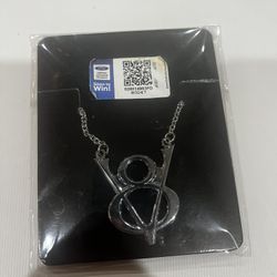 Necklace - Ford V8 Logo Pendant in Chrome