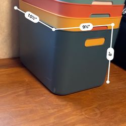 Storage Tote Boxes Five Pieces